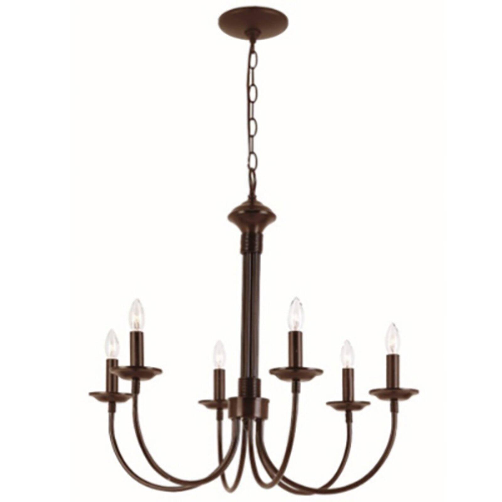 Colonial Elegance 27" Outdoor Candle-Inspired Bronze Chandelier