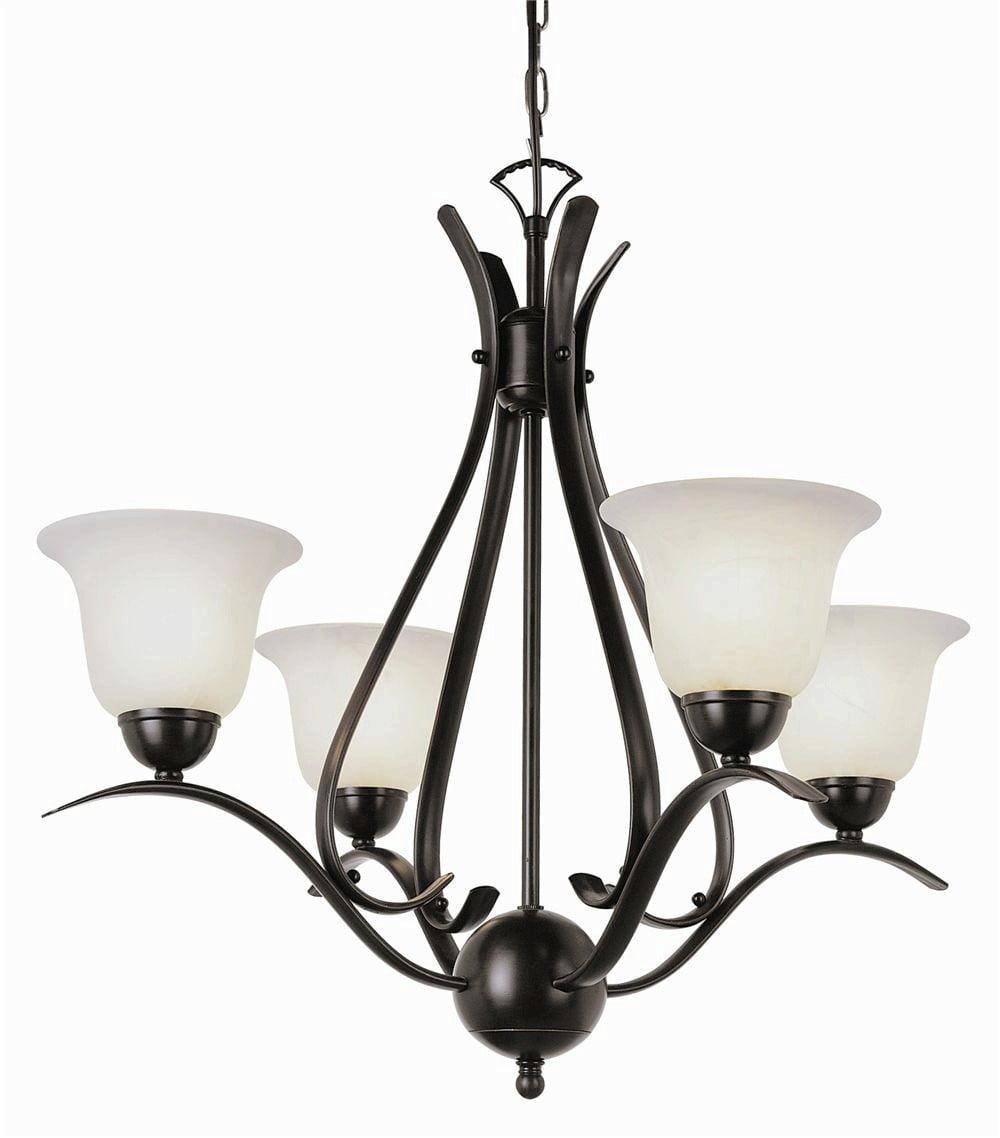Trans Globe Lighting - Four Light Chandelier-Brushed Nickel Finish