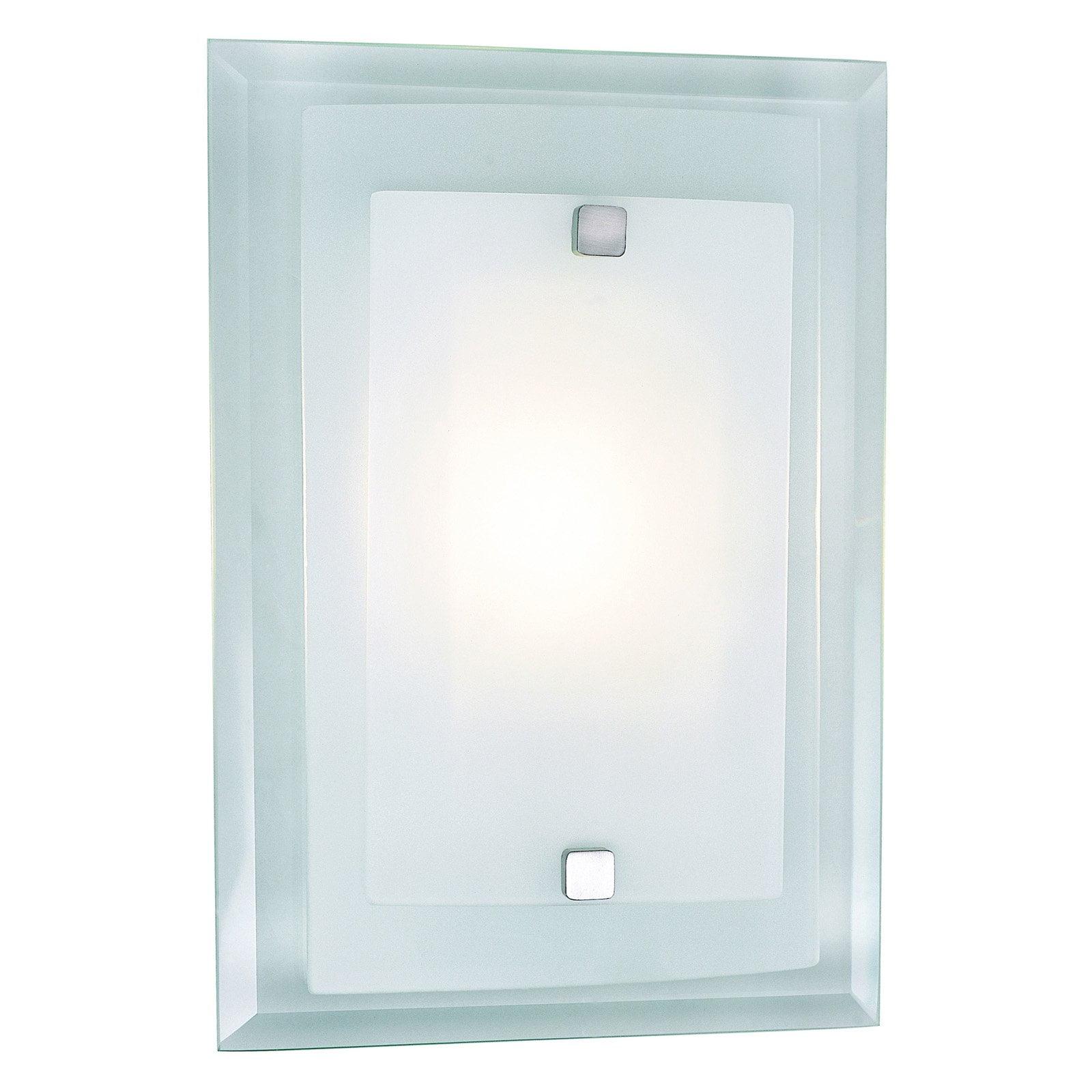 Elegant Dimmable Chrome Wall Sconce with Frosted Double-Glass