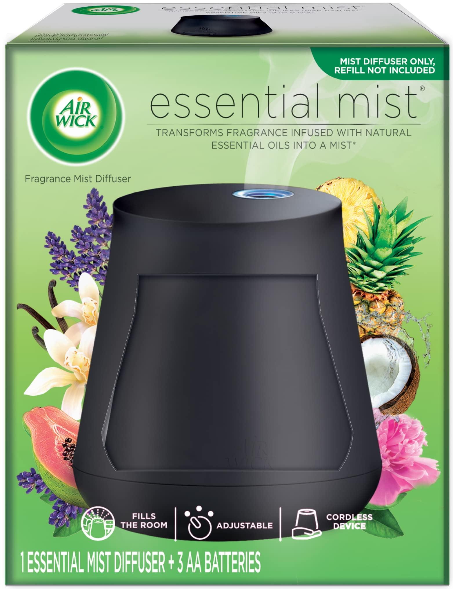 Air Wick Essential Mist Scented Oil Air Freshener Diffuser Device, Black, 1 Piece