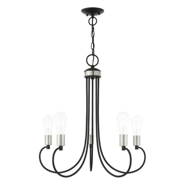 Livex Lighting Bari 5 - Light Chandelier in  Black