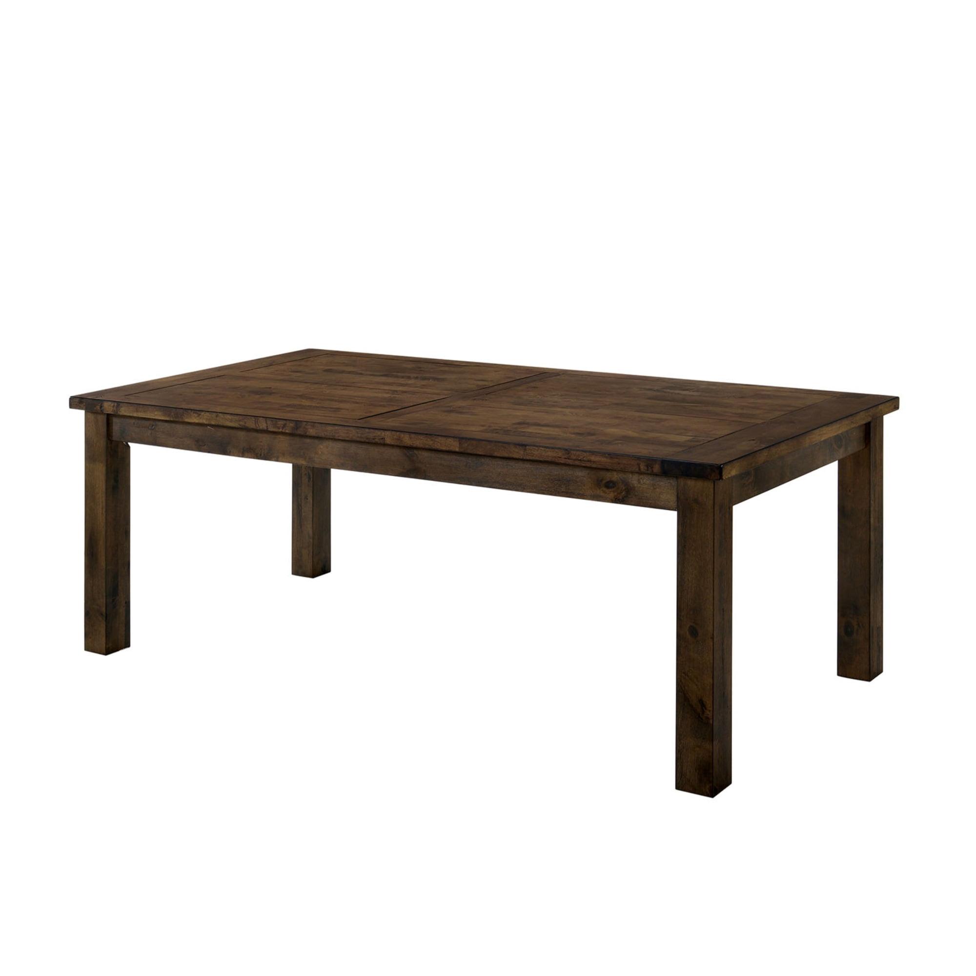 Reclaimed Wood Transitional Rectangular Dining Table, Brown