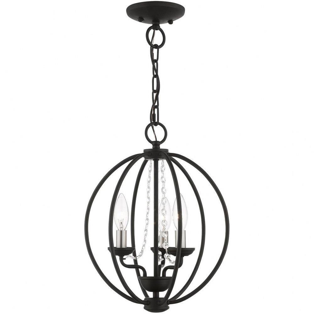 Livex Lighting Arabella 3 - Light Chandelier in  Black/Brushed Nickel
