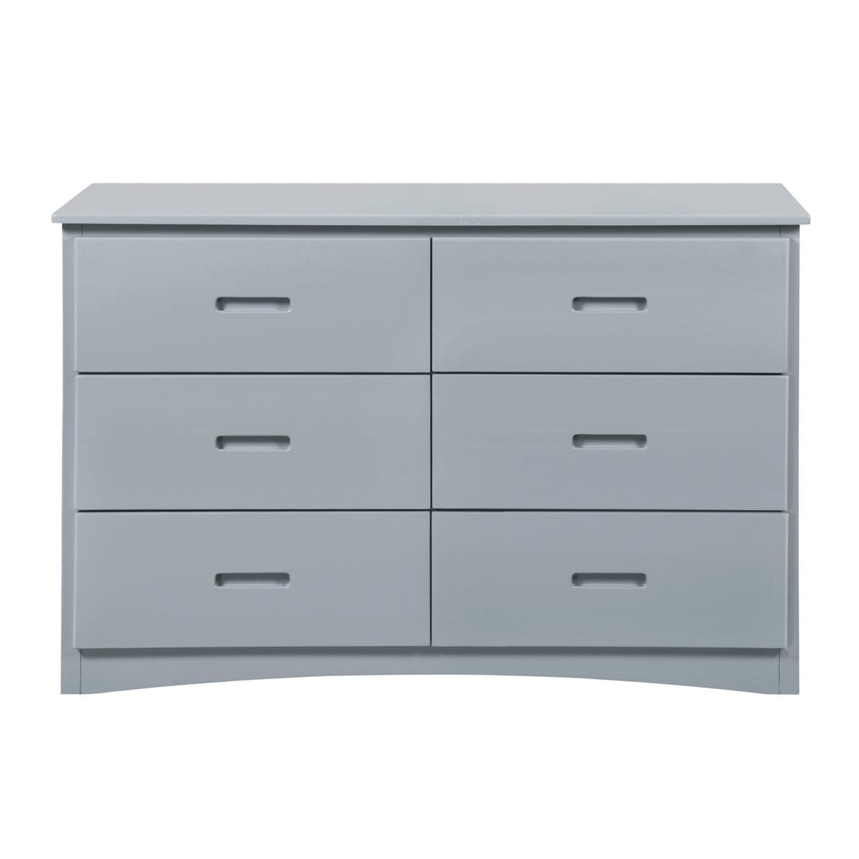 Elegant Gray 48" Double Dresser with Smooth Gliding Drawers