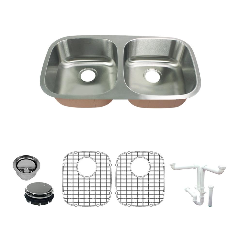 Classic 32'' L Undermount Double Bowl Stainless Steel Kitchen Sink