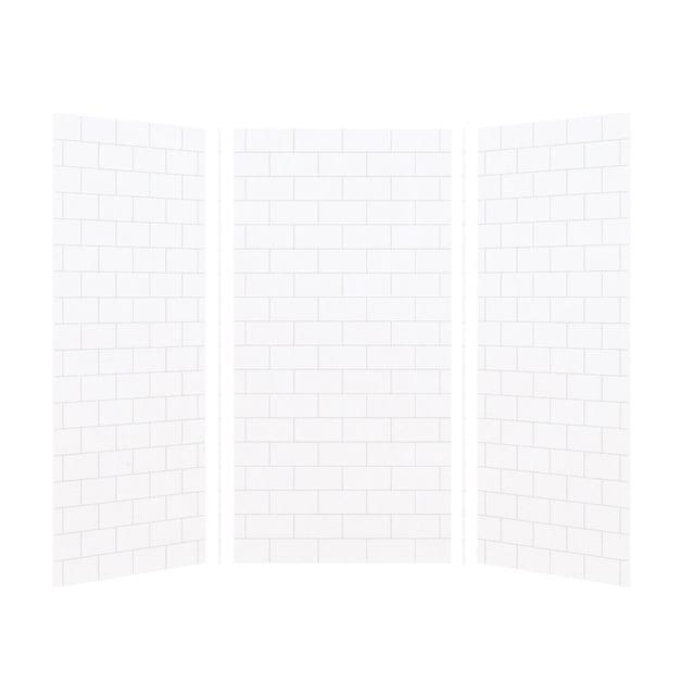 Transolid SaraMar 36'' W 36'' D 72'' H Glue Up Solid Surface Wall