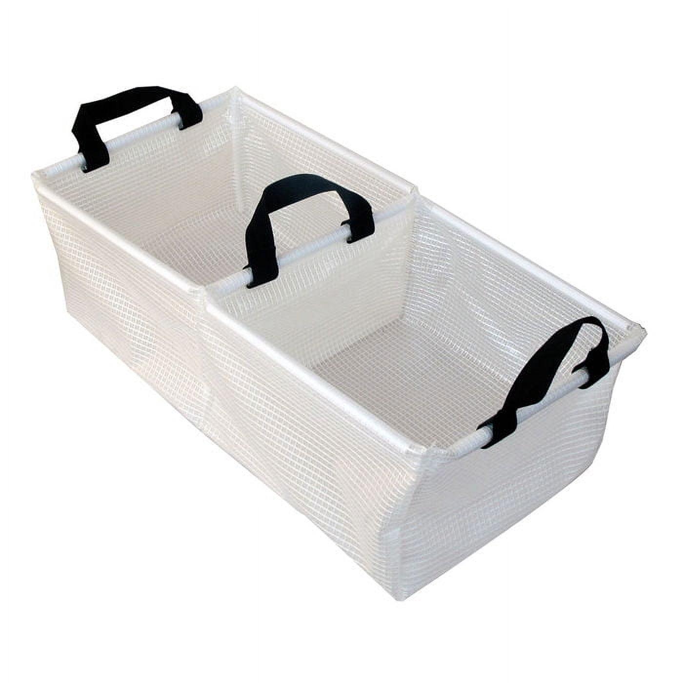 Transparent Double Compartment Folding Wash Basin with Handles