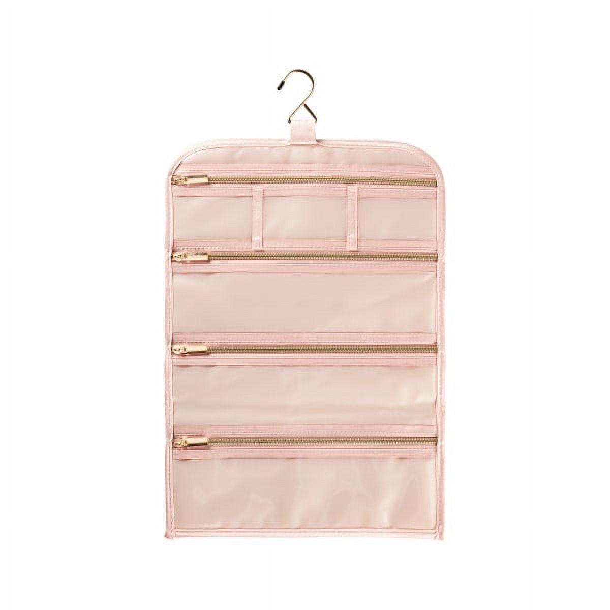 Travel Smart by Conair Travel Jewelry Organizer with 6 Zippered Pockets, Pink