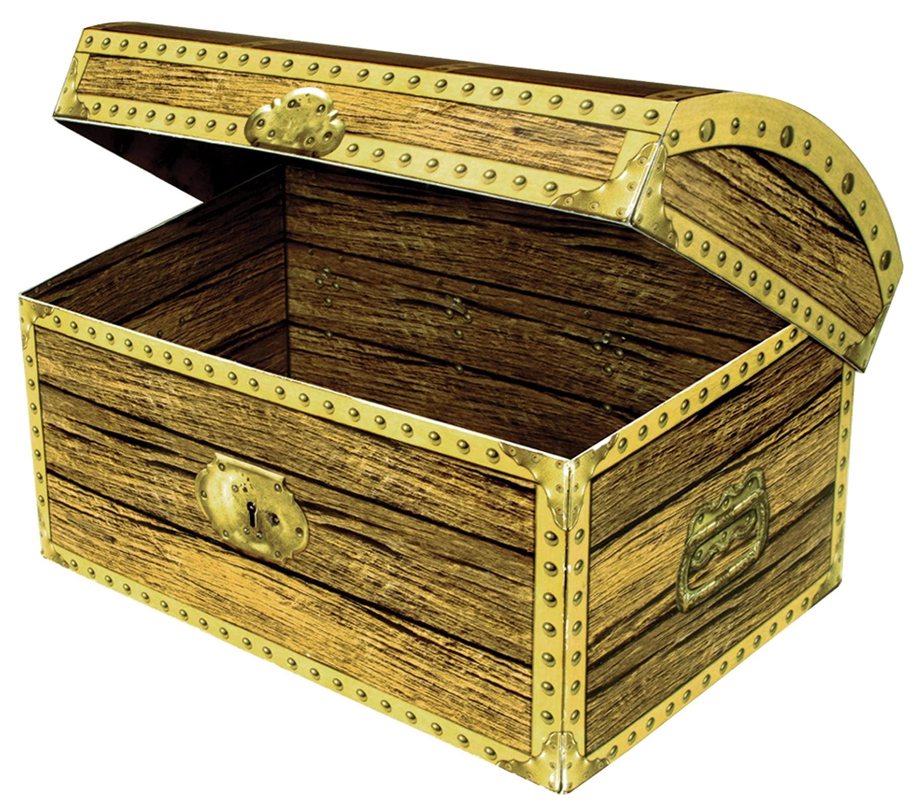 Beistle Treasure Chest Box, 11.75" x 8", (1/Pkg) Multicolored
