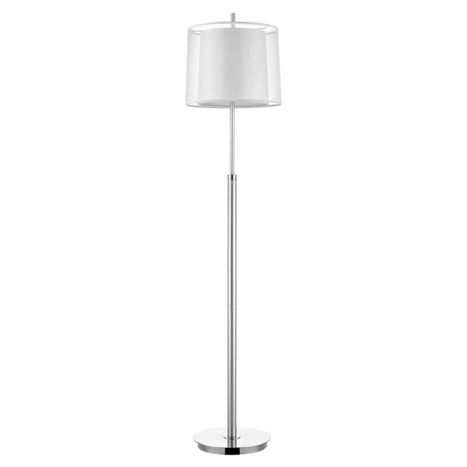 Nimbus 62" Metallic Silver Polished Chrome Floor Lamp