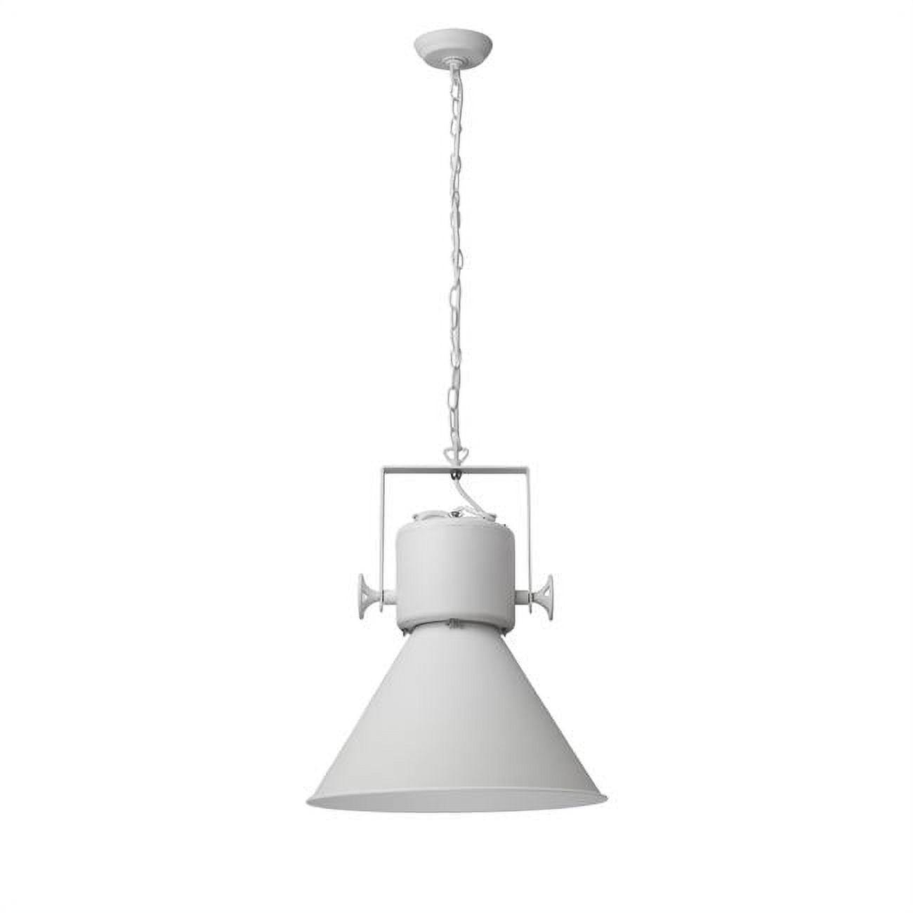 Crew Matte White Iron Cone Pendant Light