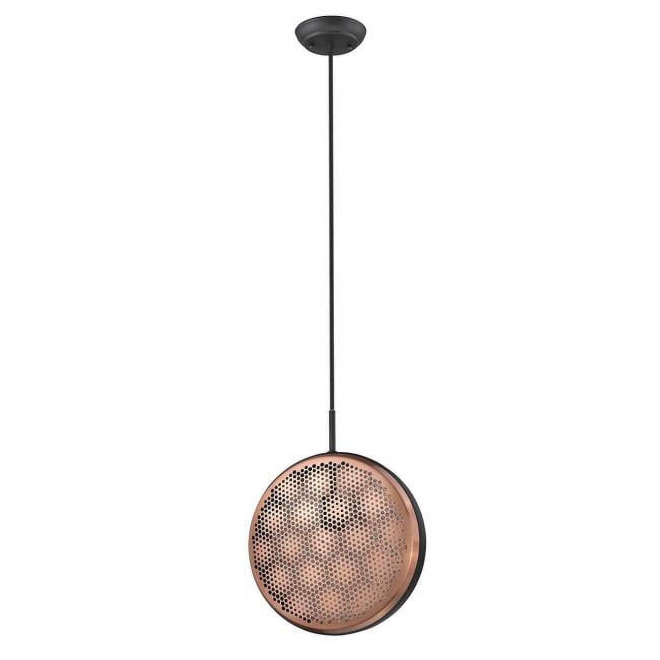 Trend Lighting TP30120BK 16.75 in. Tholos 1-Light Matte Black Pendant