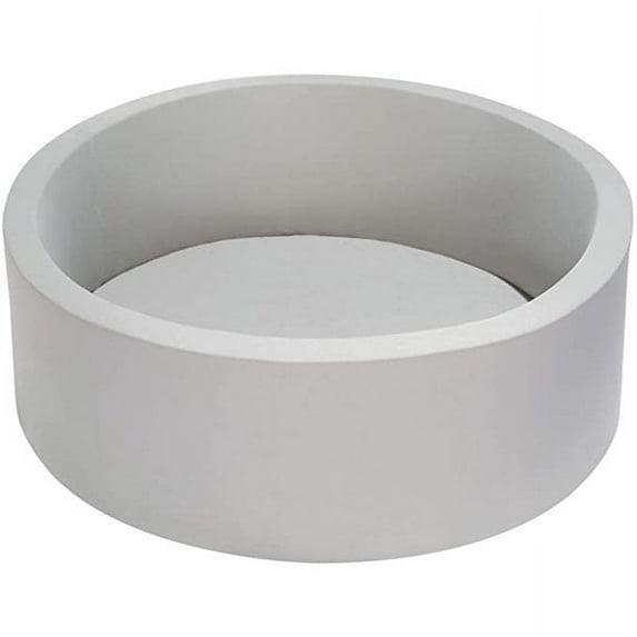 TrendBox Foam Ball Pit for Toddler, 35" x 12" Memory Sponge with Removable Cover Indoor Round Ball Pit for Kids Children - Light Gray