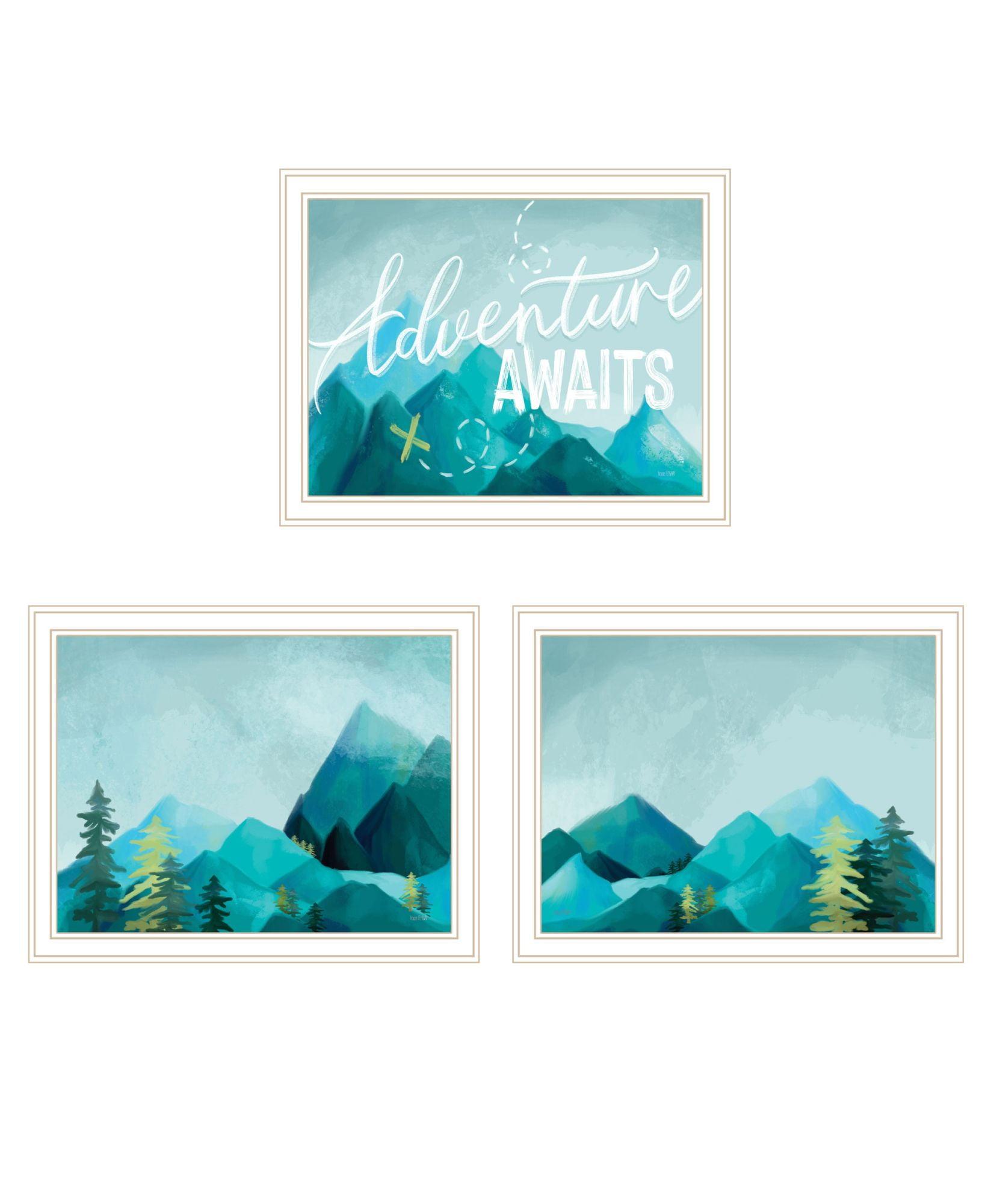 Trendy Decor 4U "Adventure Awaits, Don’t Just Stand There!" Framed Wall Art for Living Room, Wall Art Print for Home Decor, Bedroom Wall Art by House Fenway