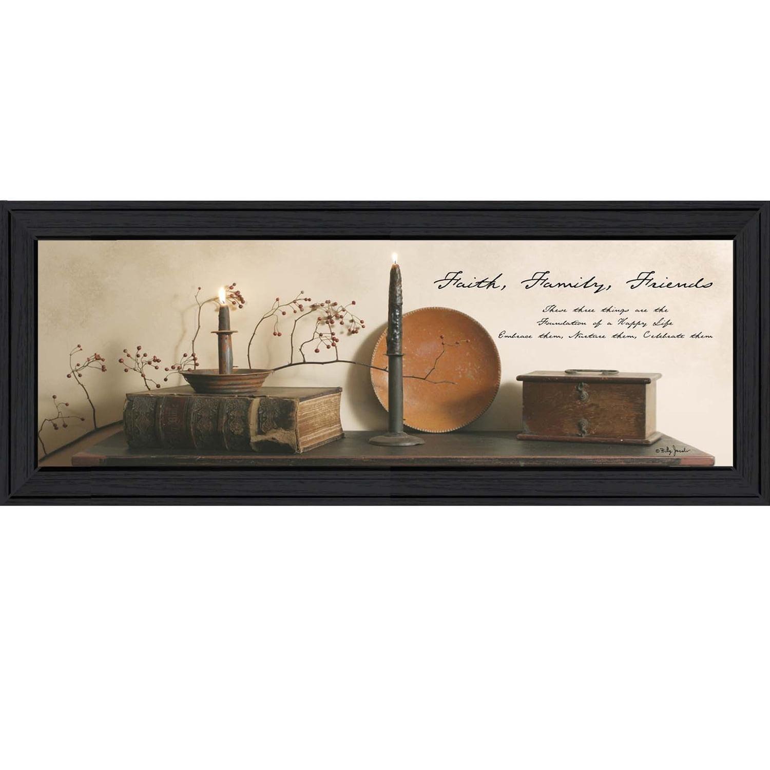 Trendy Decor 4U Faith, Family and Friends Framed Wall Art for Living Room, Wall Décor Framed Print by Billy Jacobs