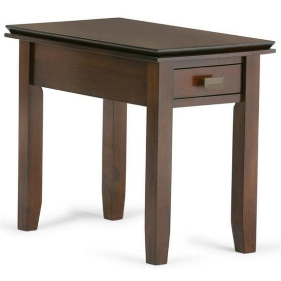 Lark Manor™ Solid Wood Transitional Narrow Side Table with Drawer