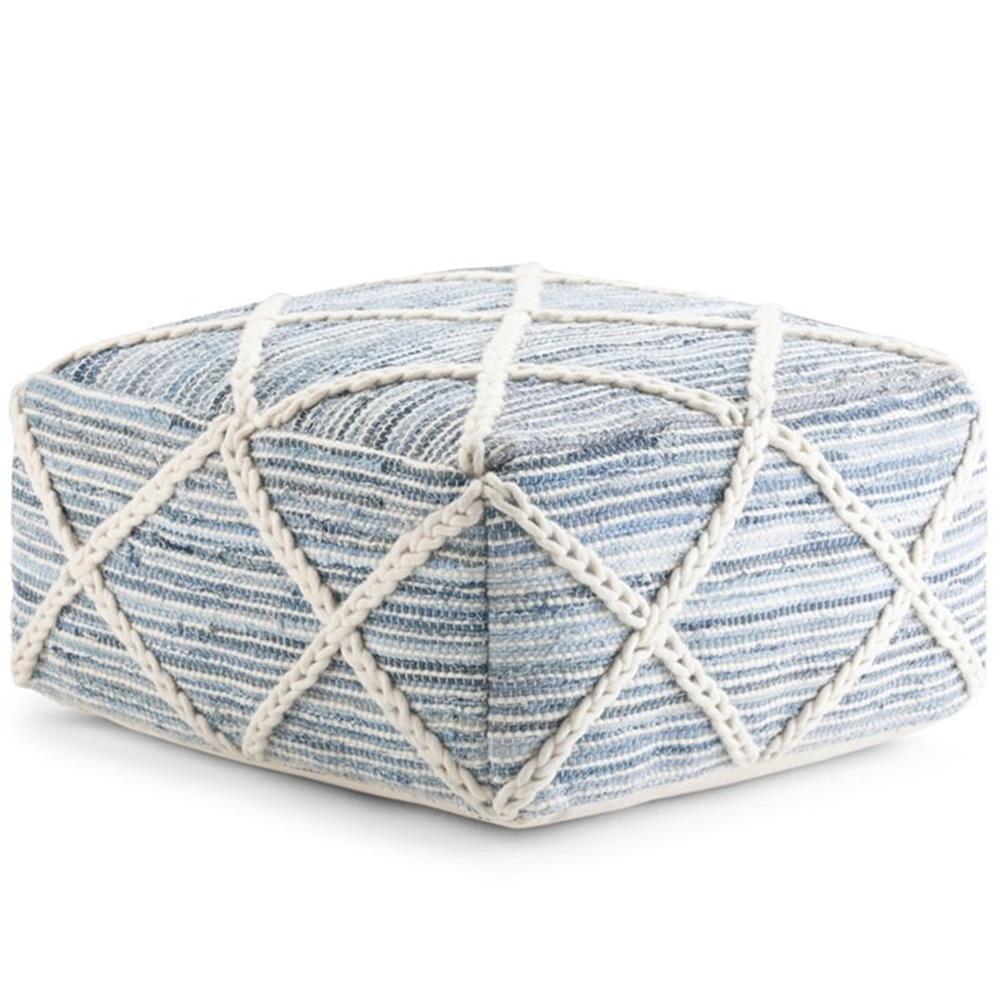 Simpli Home Cowan Upholstered Pouf