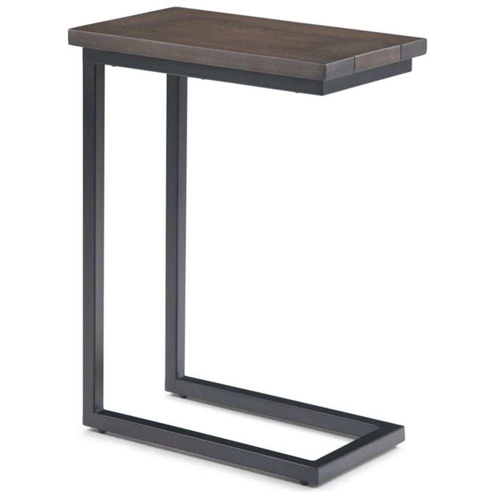 Simpli Home Skyler Solid Mango Wood C Side Table