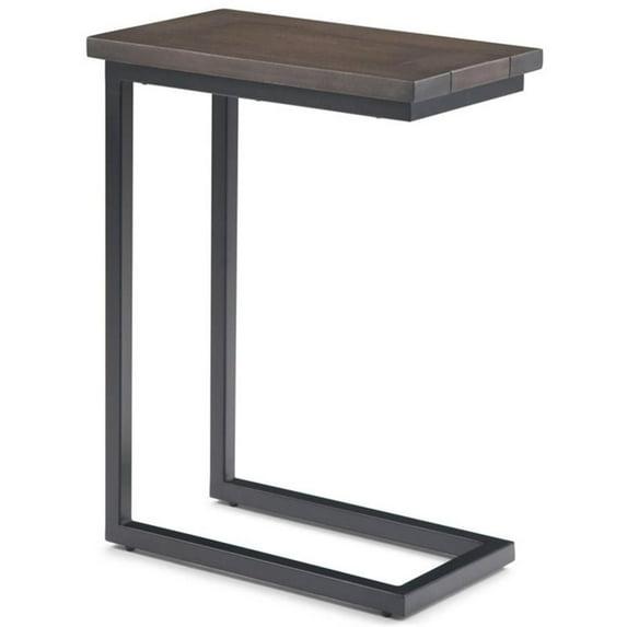 Simpli Home Skyler Solid Mango Wood C Side Table