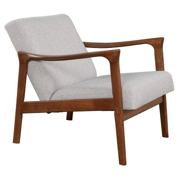 Trent Home Contemporary Slate Wood Lounge Chair in Brown and Gray
