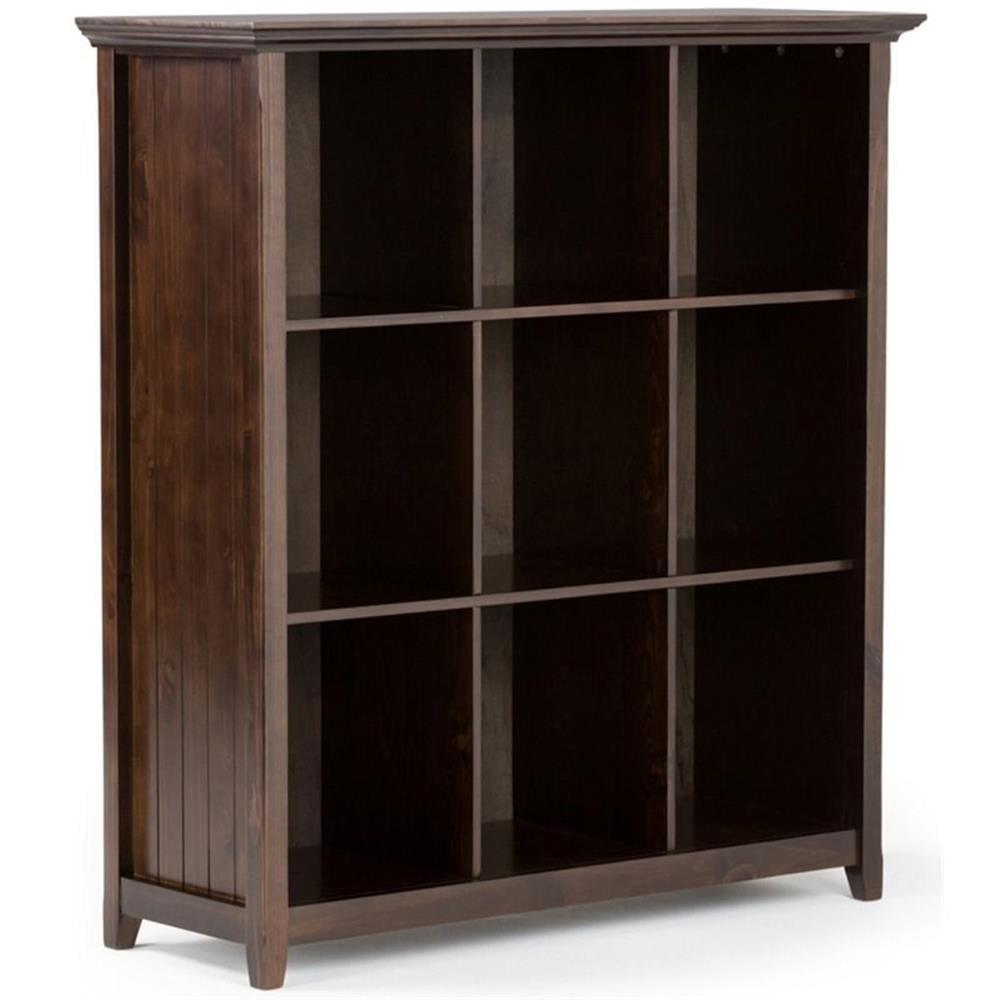 Simpli Home Acadian 44"W Solid Wood 9 Cube Storage Bookcase with Fixed Shelves & Reviews | Wayfair