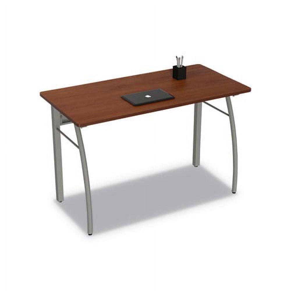 Trento Cherry Woodgrain Laminate Rectangular Desk with Filing Cabinet