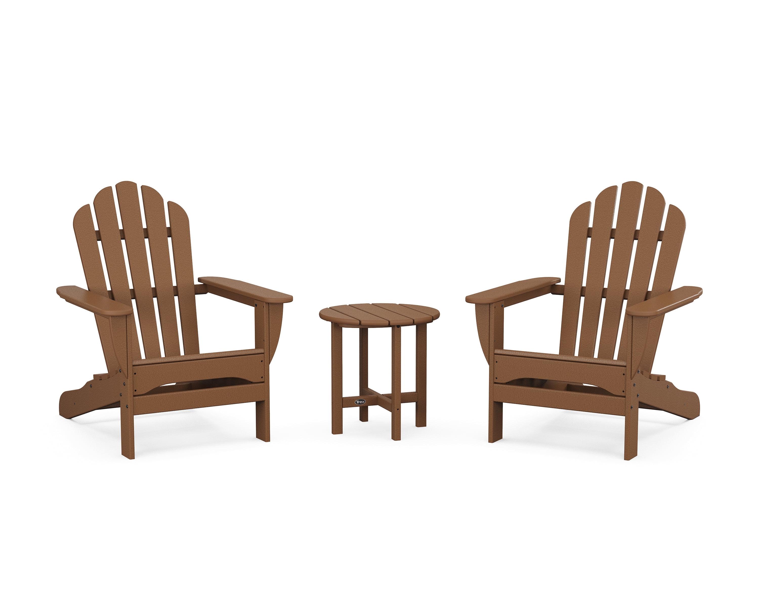 Tree House Brown Plastic Adirondack 3-Piece Set