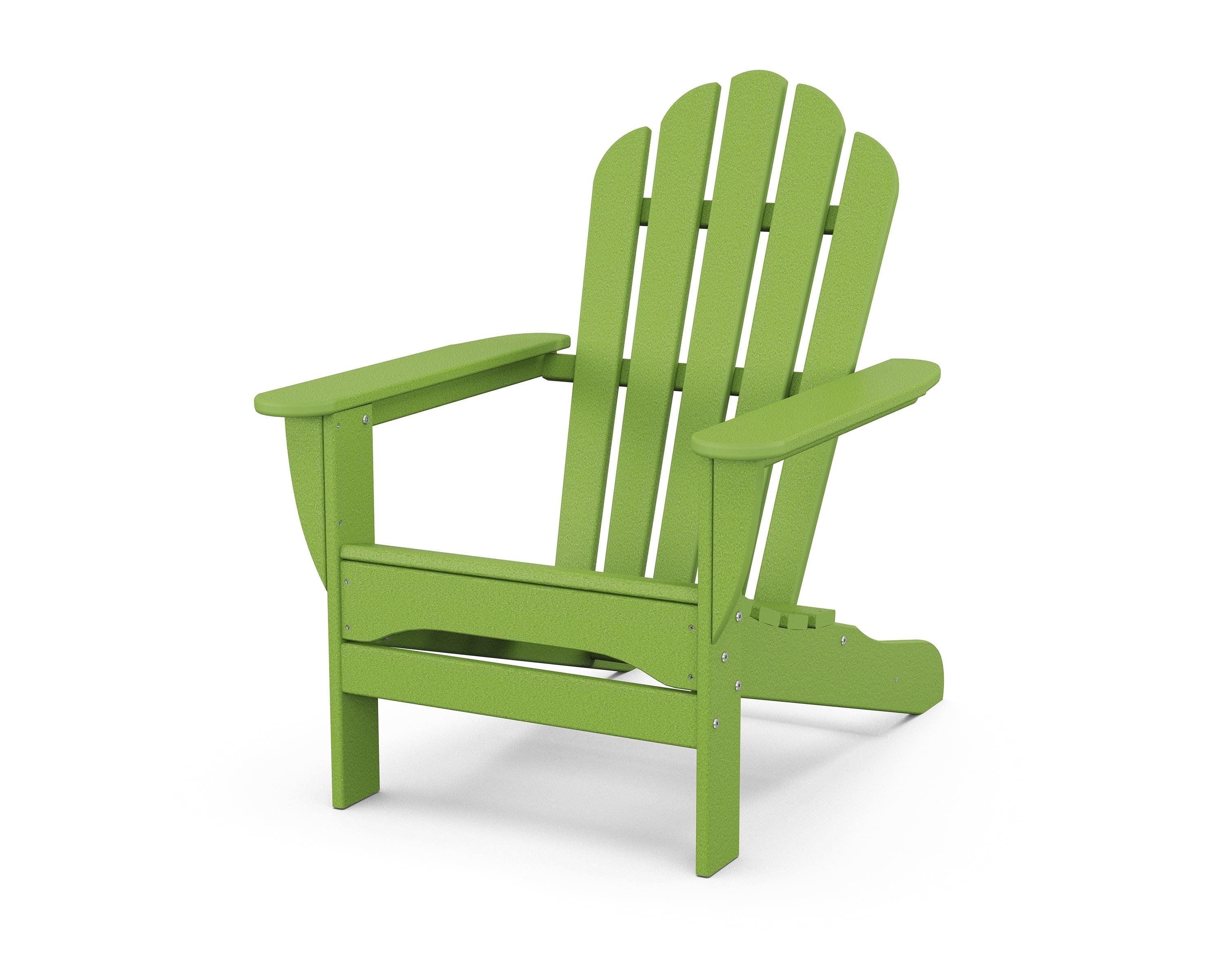 Lime Green Outdoor Adirondack Chair with Wide Armrests