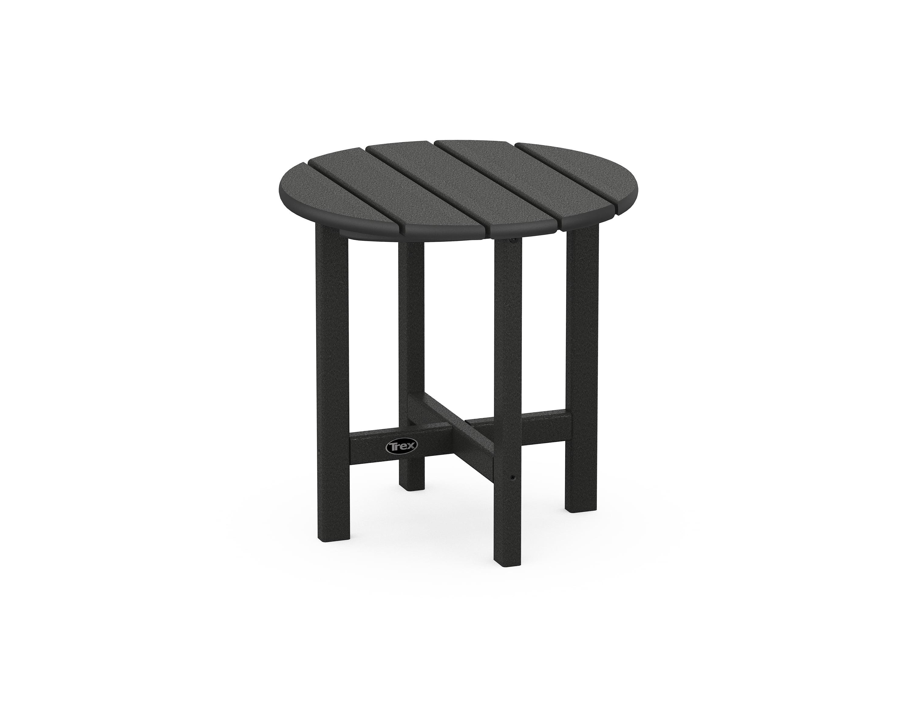 Charcoal Black HDPE Cape Cod Round 18" Side Table