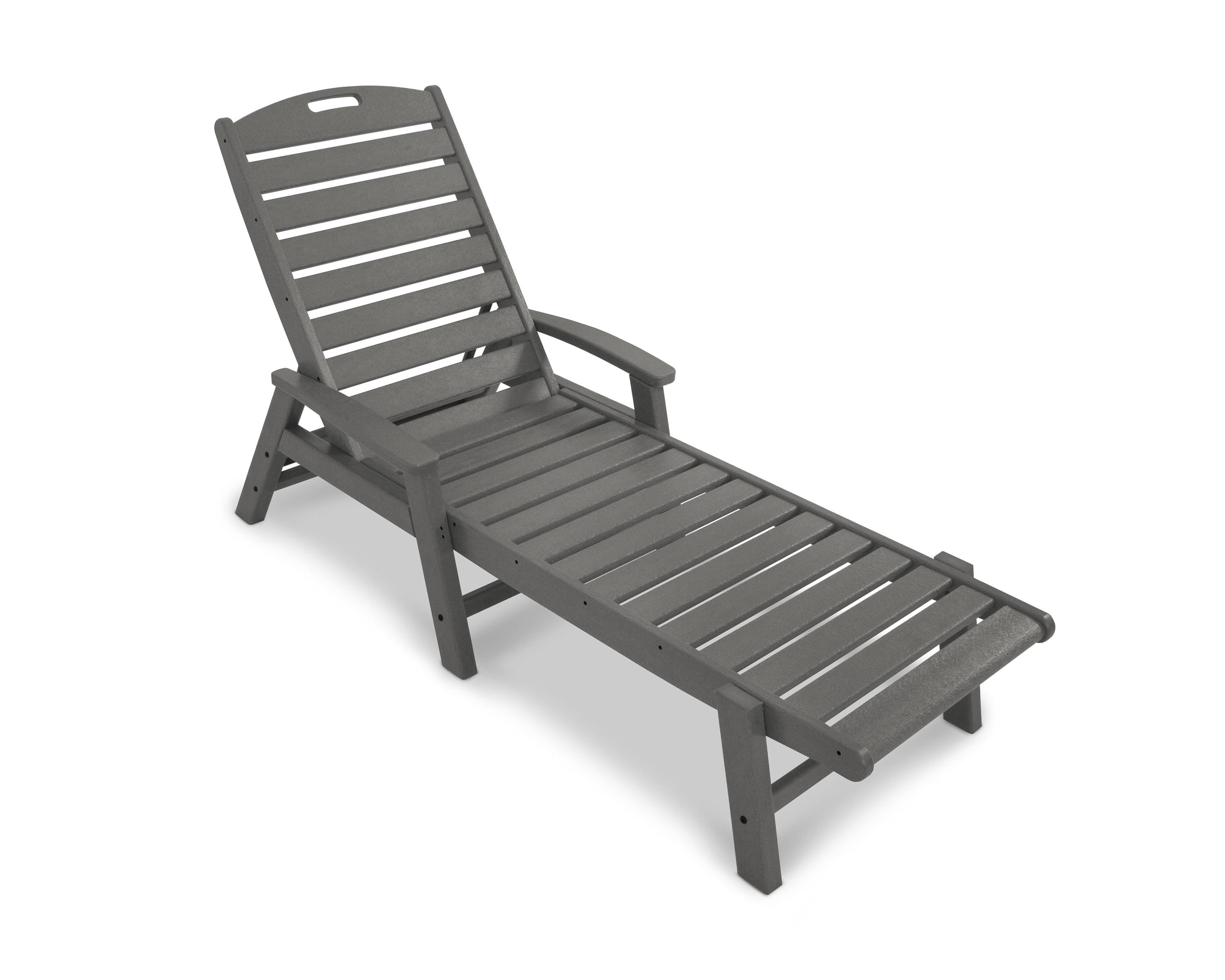 Yacht Club Chaise with Arms - Stackable