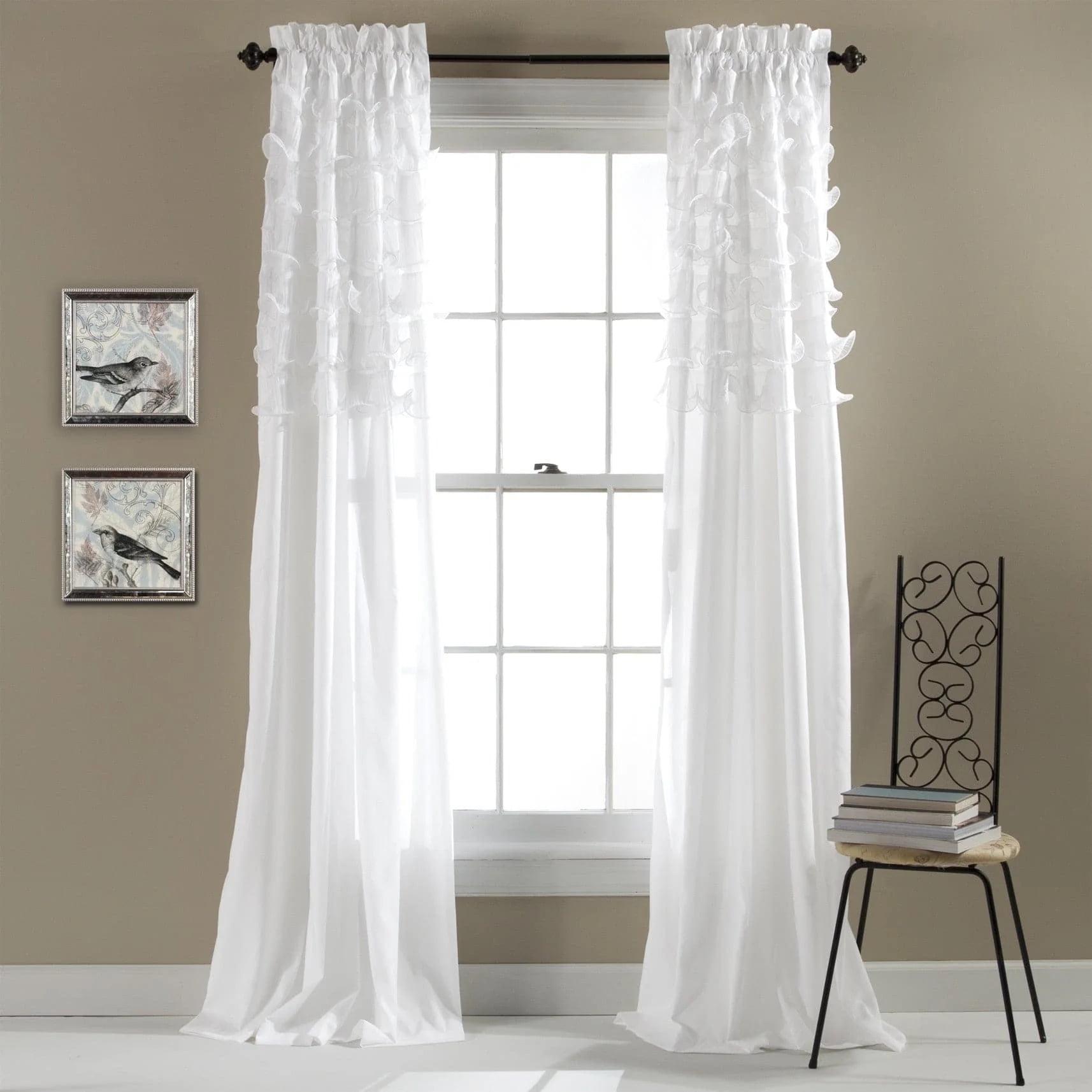 Avery Polyester Semi Sheer Curtain Pair