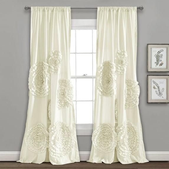 Lush Decor Synthetic Semi Sheer Single Curtain Panel Single Panel