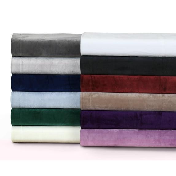 2pc Twin Venice Velvet Oversized Solid Duet Set Burgundy - Tribeca Living: Luxurious Polyester, Reversible, OEKO-TEX Certified