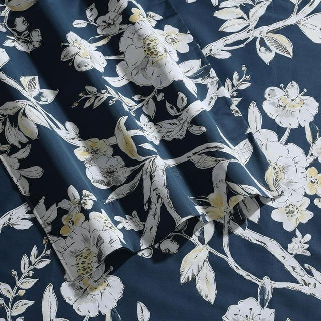 Tribeca Living Tribeca Living Printed 300 Thread Count Sheets 100% Egyptian-Quality Cotton With Sateen Weave Floral Sheet Set