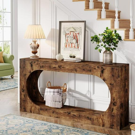 Millwood Pines 63-Inch Console Table,Narrow Sofa Table Behind Couch