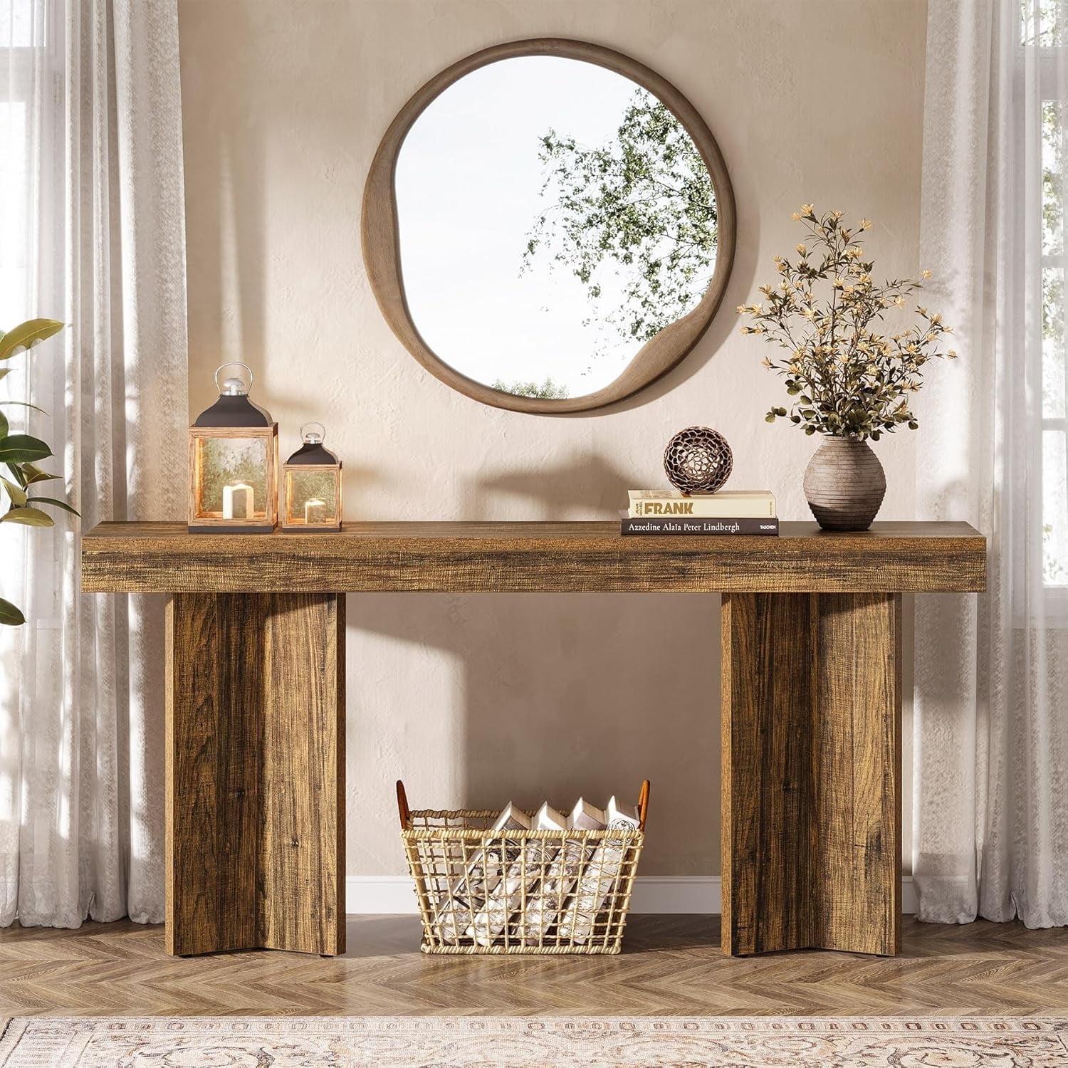 Millwood Pines 63 Inch Long Console Table Farmhouse Sofa Table
