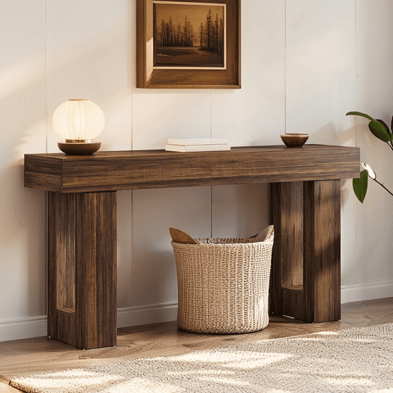 Millwood Pines 63 Inch Long Console Table Farmhouse Sofa Table