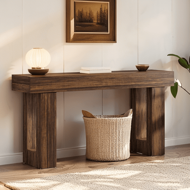 Millwood Pines 63 Inch Long Console Table Farmhouse Sofa Table