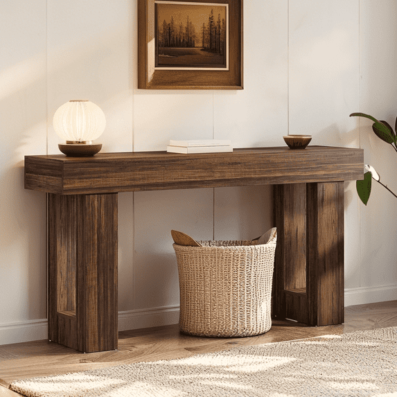 Millwood Pines 63 Inch Long Console Table Farmhouse Sofa Table