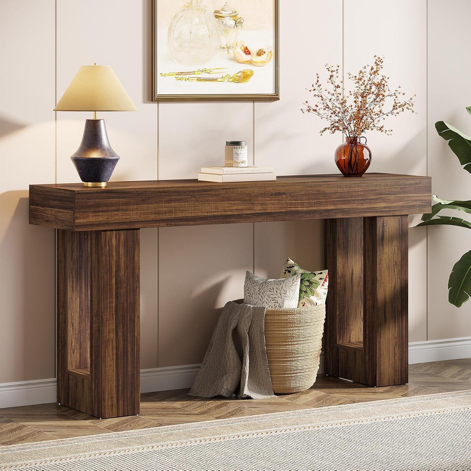 Millwood Pines 63 Inch Long Console Table Farmhouse Sofa Table