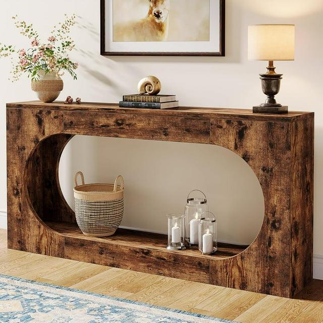 Millwood Pines 63-Inch Console Table,Narrow Sofa Table Behind Couch
