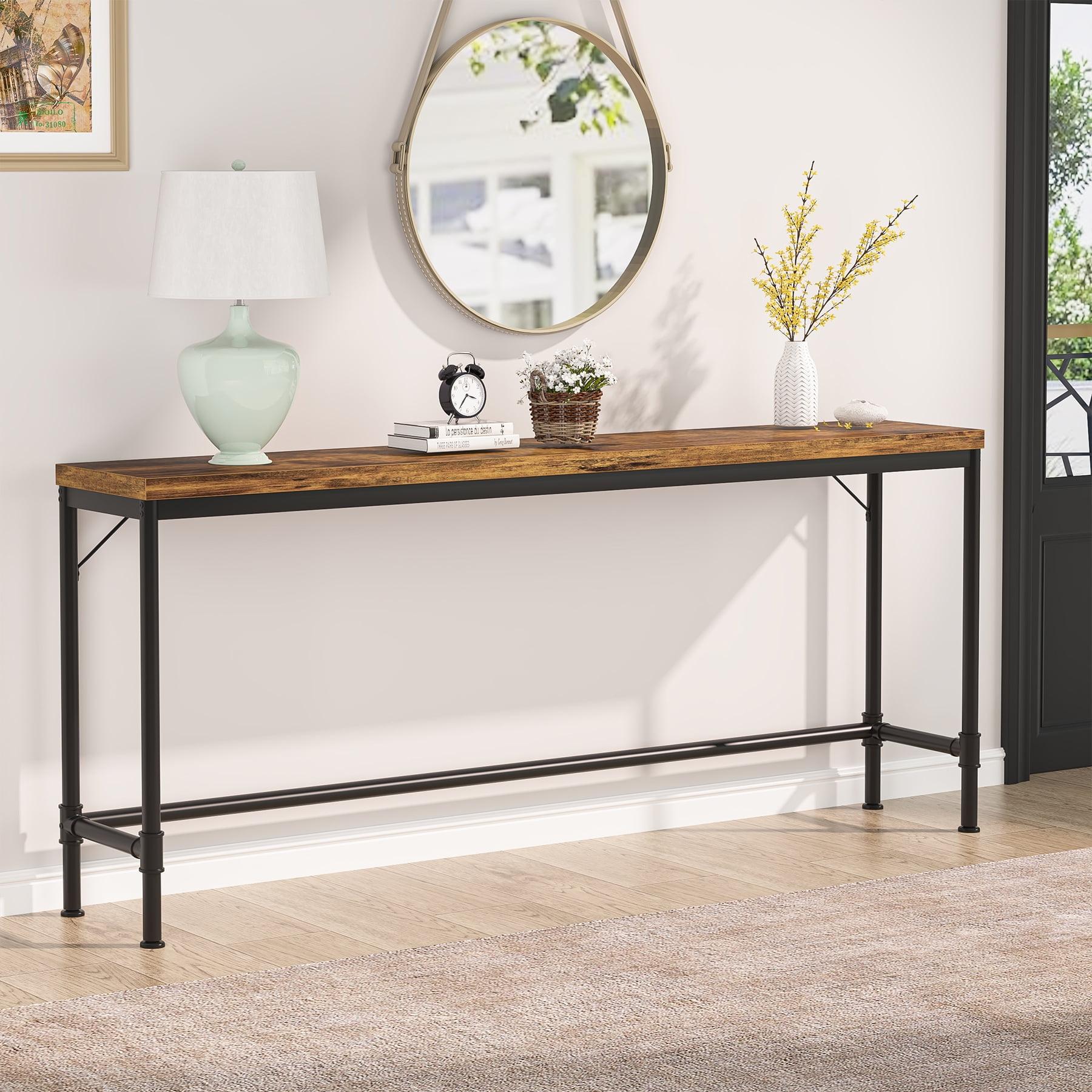 Hommoo 70.9" Long Narrow Console Table Sofa Table Industrial Hallway Table