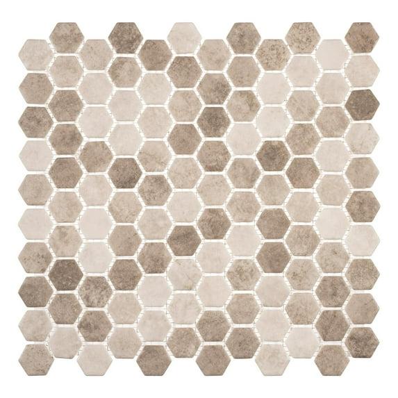 Andova Trillions Hexagon Honeycomb Glass Mosaic Kitchen Backsplash, Bathroom, Shower, Pool, Wall and Floor Tile