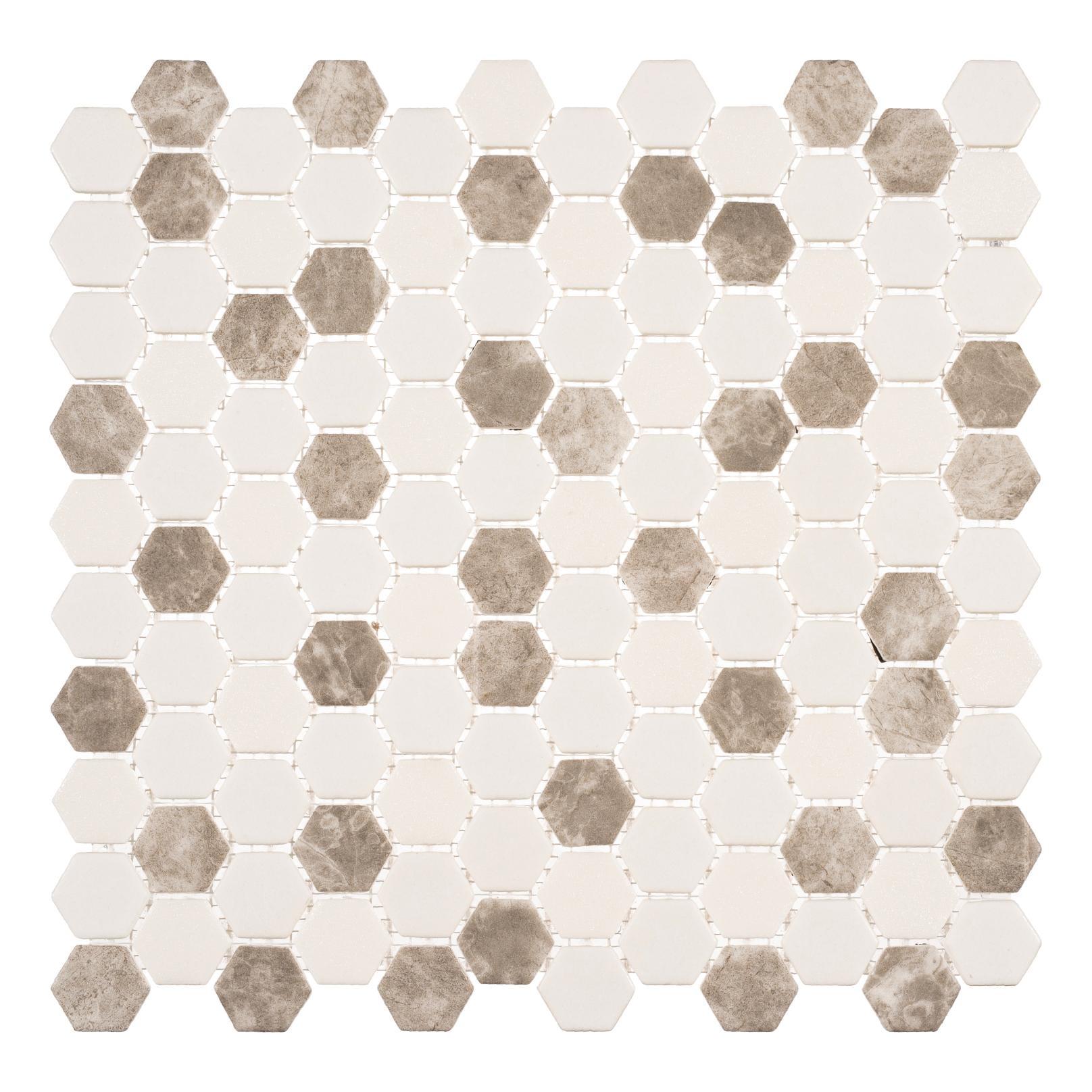 Trillions Hexagon Honeycomb Glass Mosaic Kitchen Backsplash, Bathroom, Shower, Pool, Wall and Floor Tile