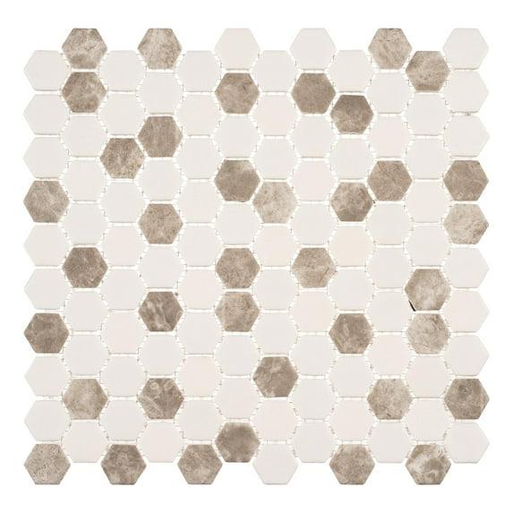 Andova Trillions Hexagon Honeycomb Glass Mosaic Kitchen Backsplash, Bathroom, Shower, Pool, Wall and Floor Tile