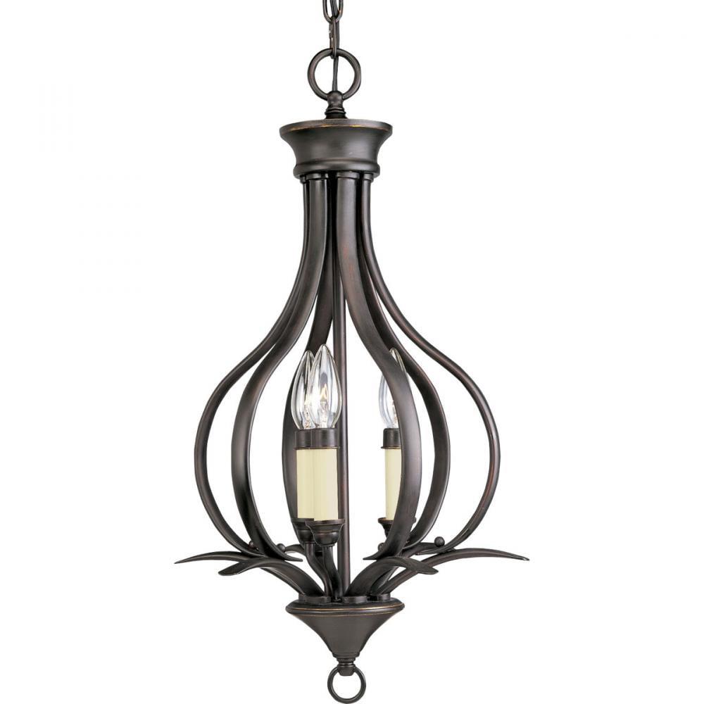 Antique Bronze 24" Transitional Taper Candle Pendant Light