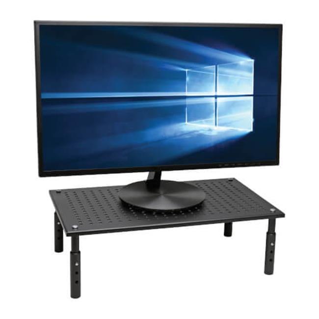 Elevate 18'' Black Metal Adjustable Height Monitor Riser