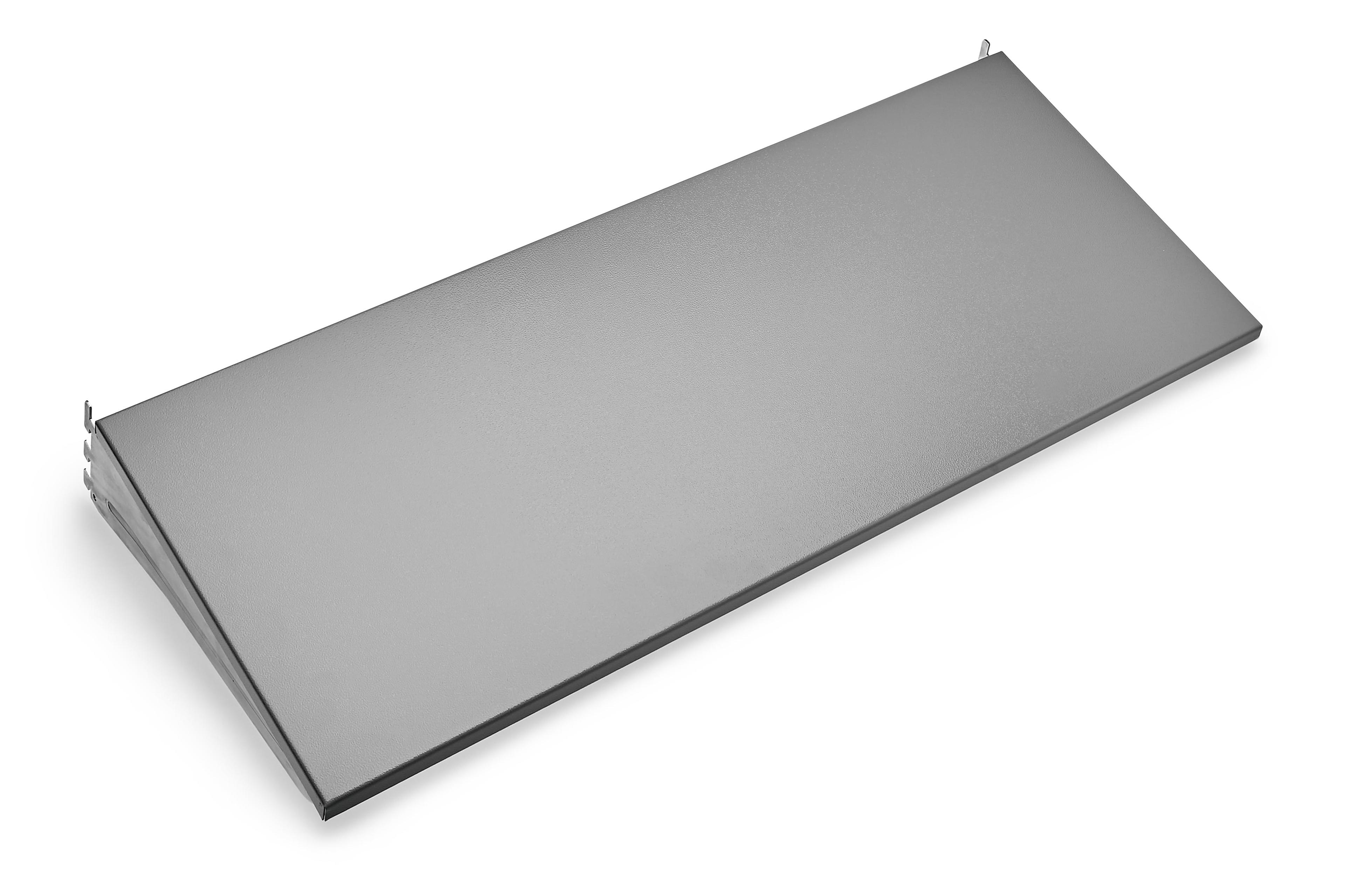 Sleek 31'' Gray Steel Wall-Mounted Shelf for Garage Organization