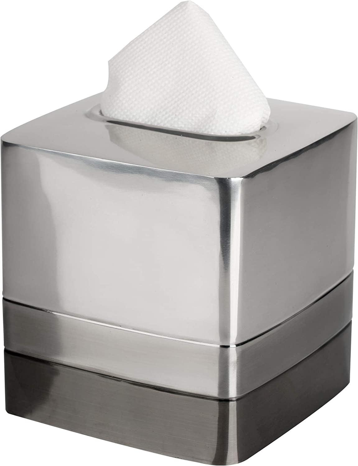 Triune Three-Tone Stainless Steel Tissue Box Cover