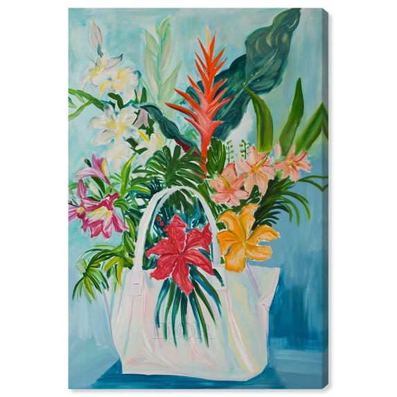Art Remedy Art Remedy Tropical Flower Bag Framed Flowers In Vase Paintings 55517